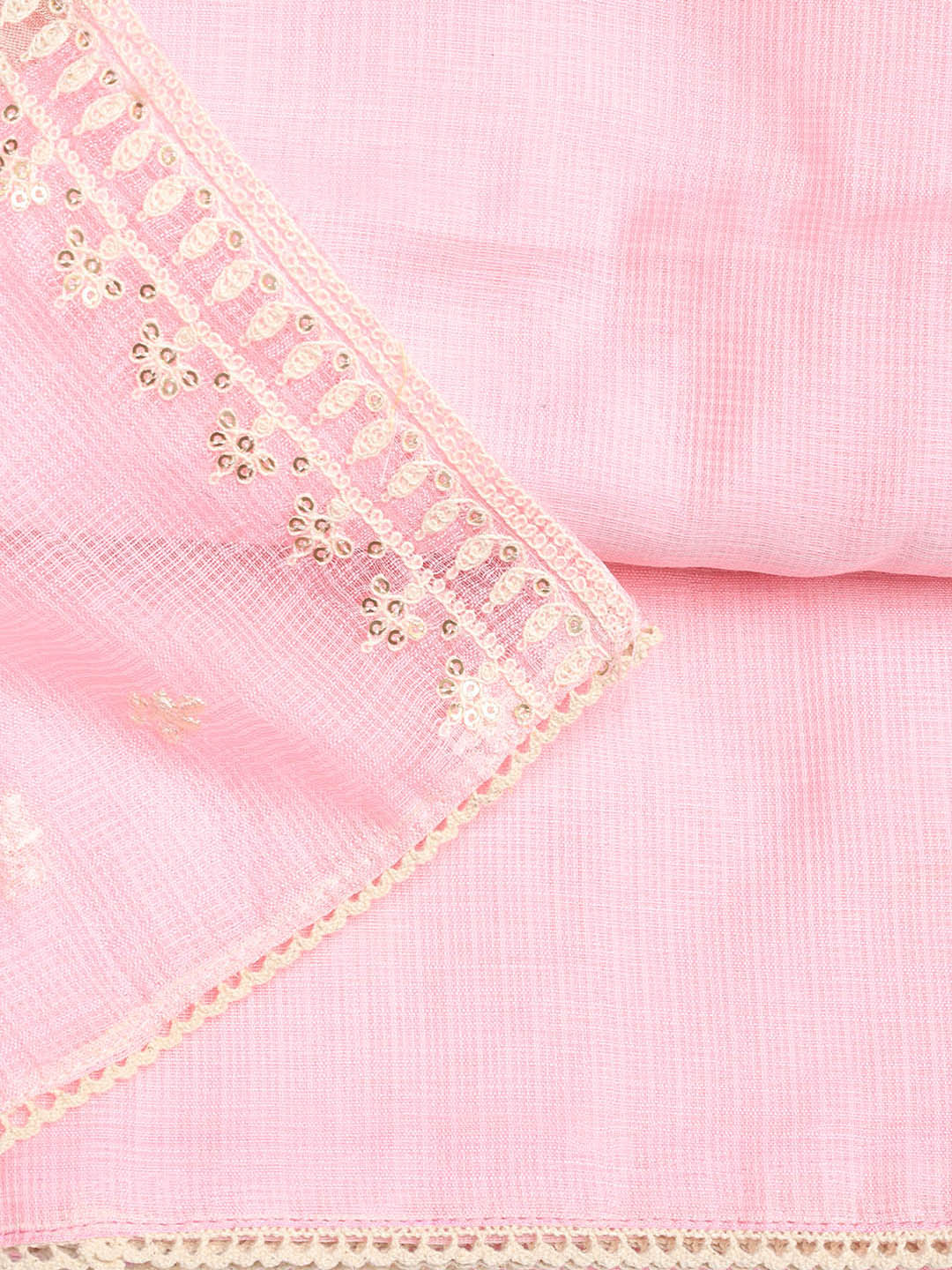 Embroidered Cotton Blend Unstitched Suit Piece With Dupatta