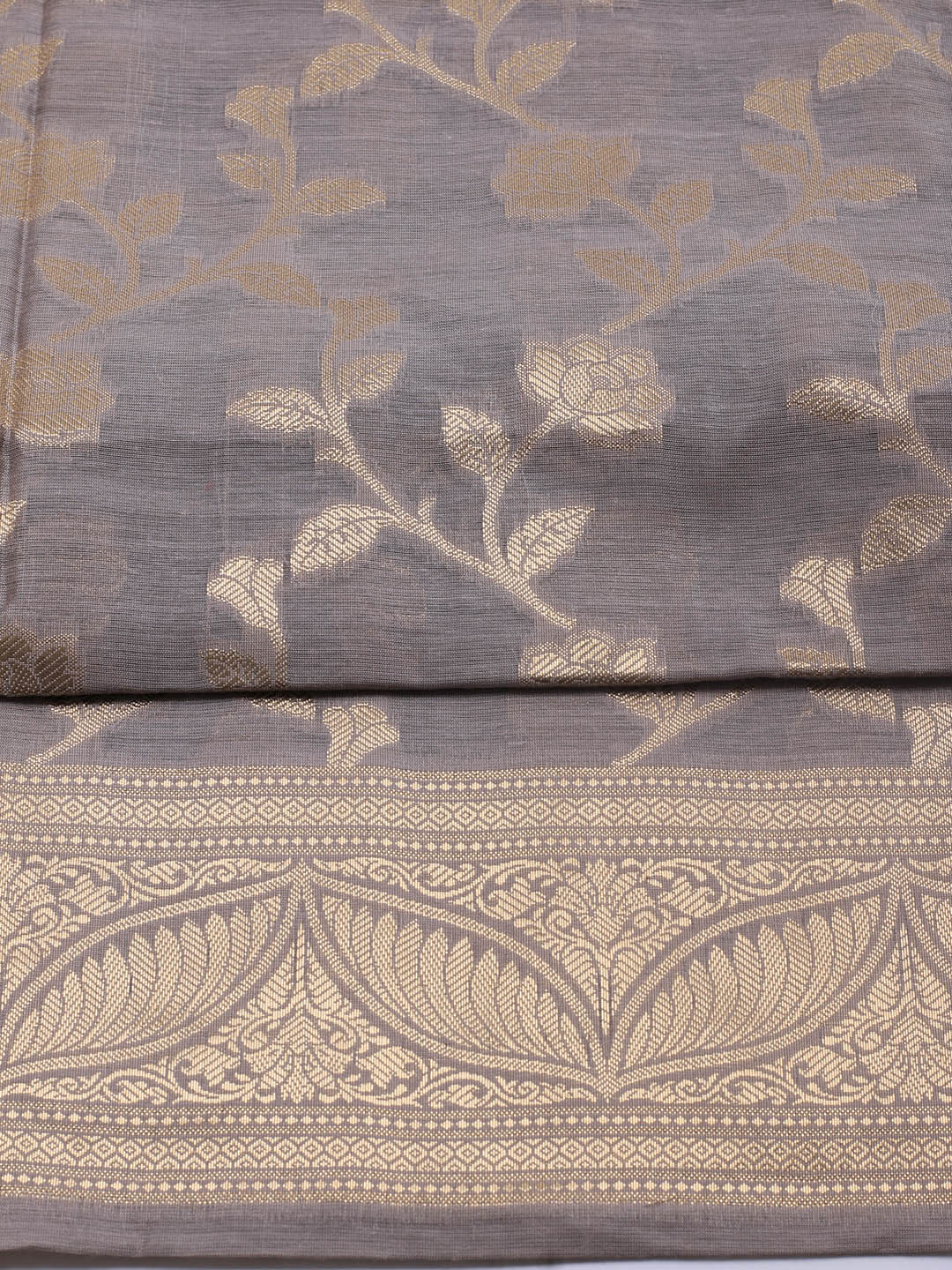 Woven Chanderi Unstitched Suit With Dupatta