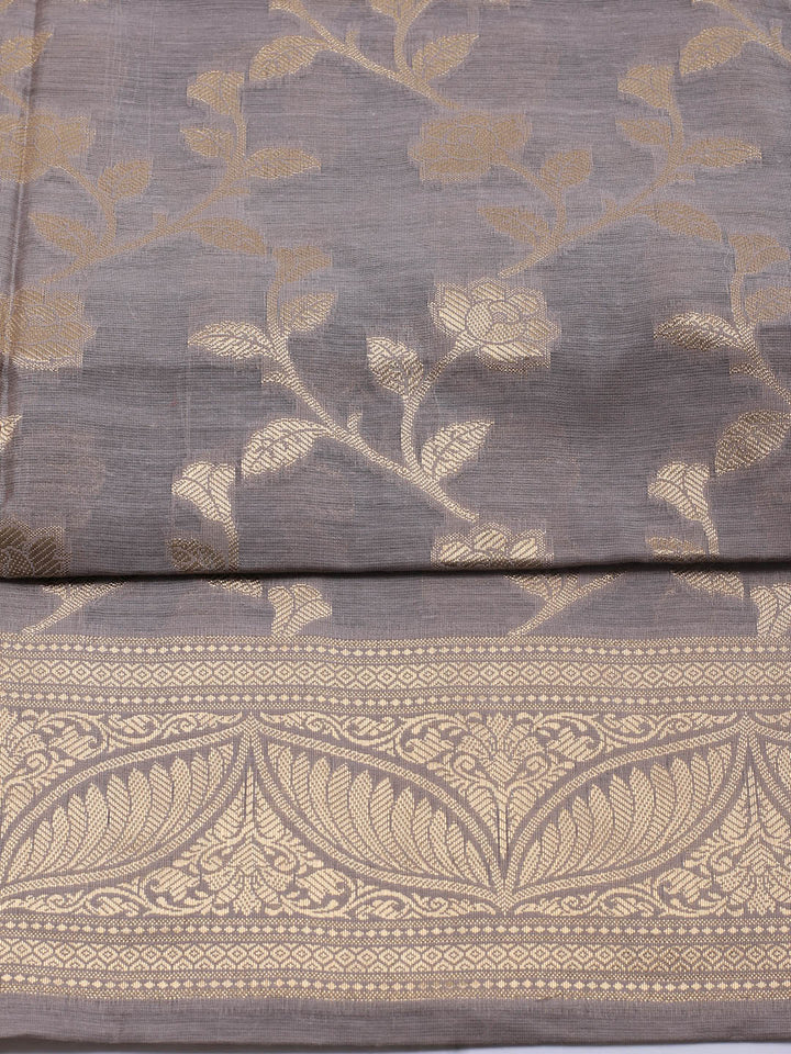 Woven Chanderi Unstitched Suit With Dupatta
