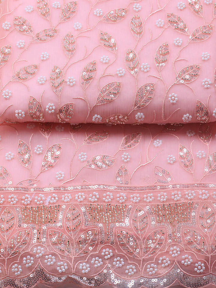 Embroidered Chiffon Unstitched Suit With Dupatta