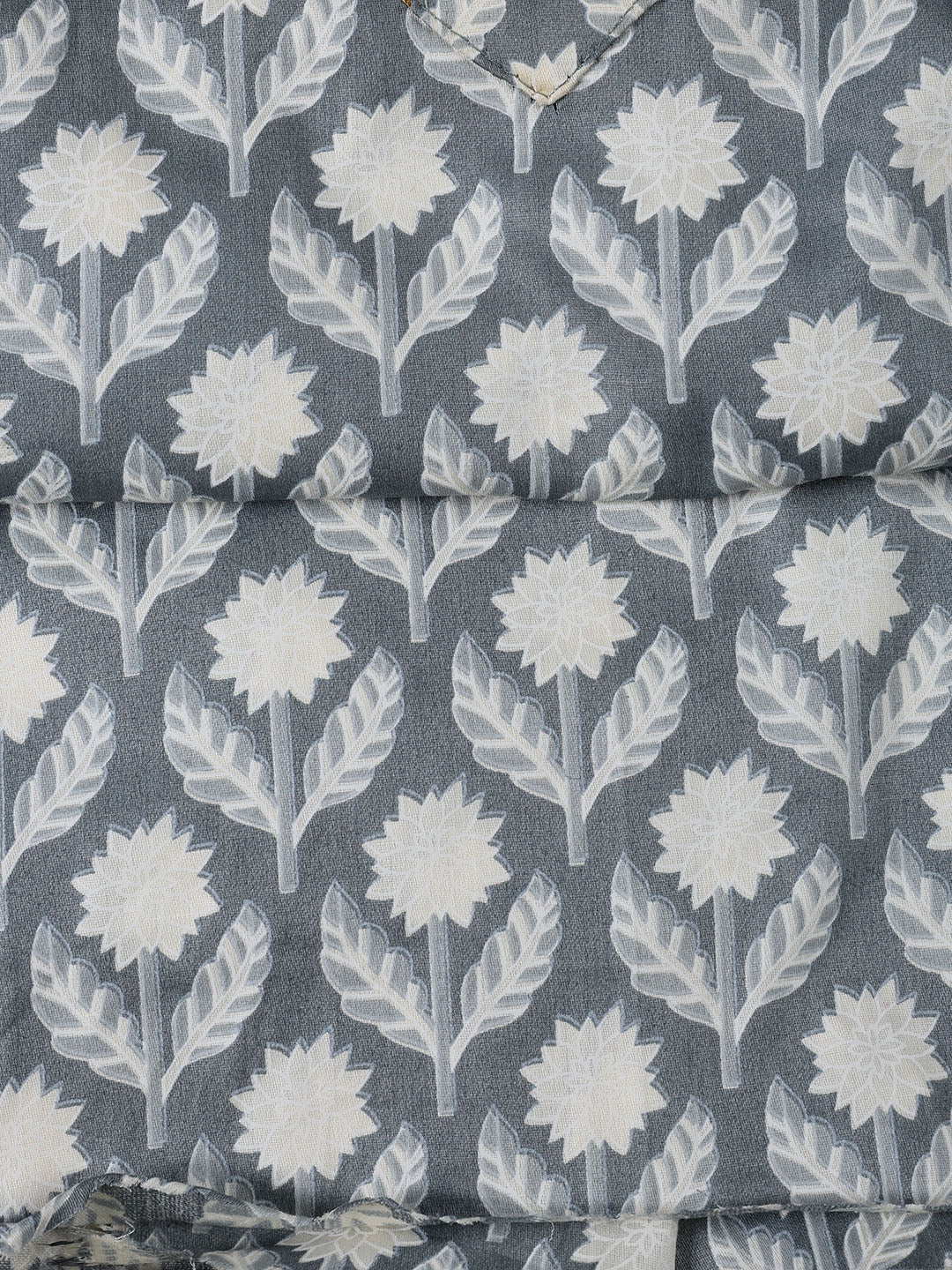 Printed Cotton Blend Unstitched Suit With Dupatta
