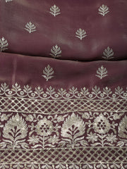Neck Embroidered Tissue Unstitched Suit With Dupatta