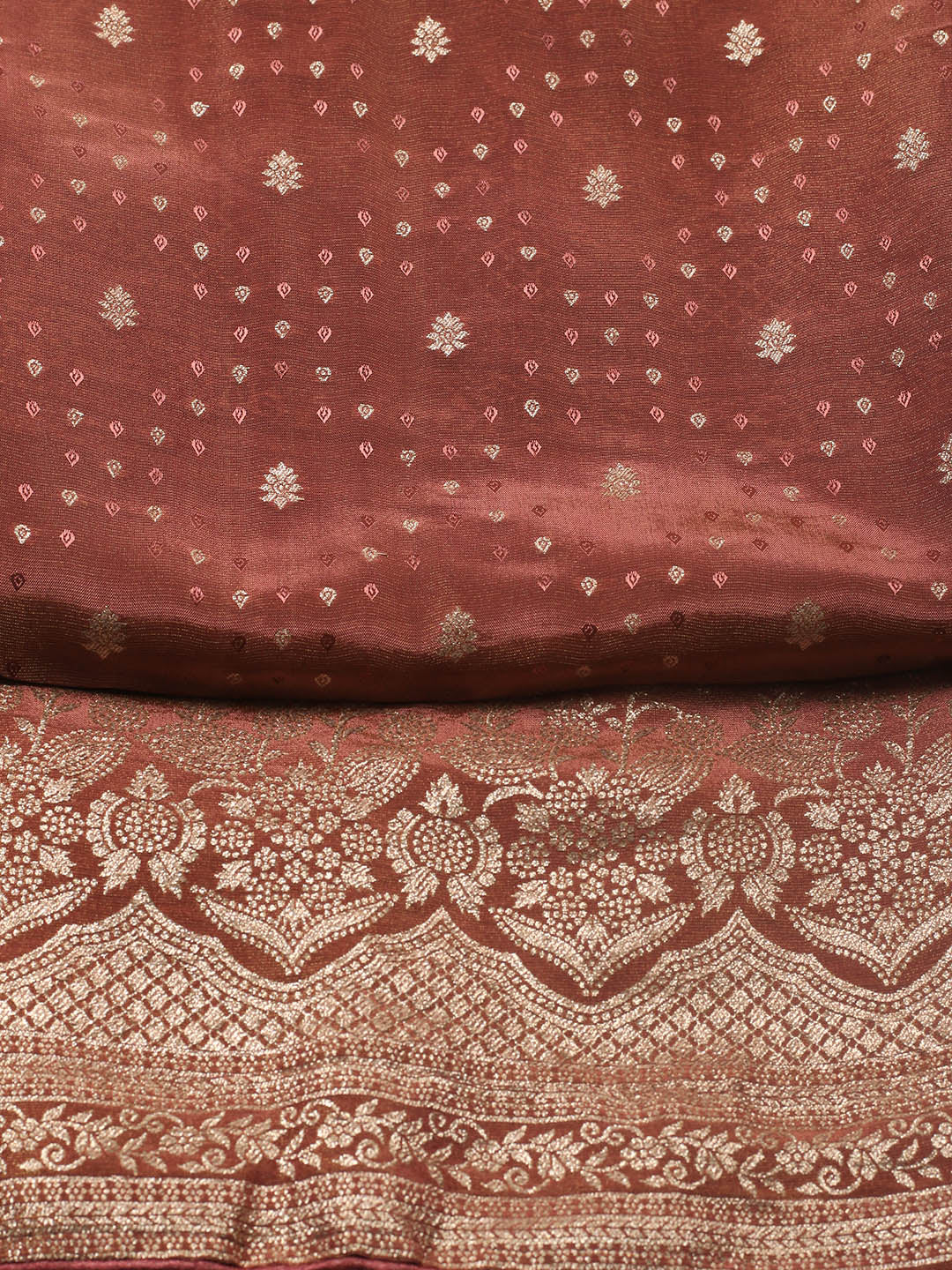 Embroidered Art Silk Unstitched Suit Piece With Dupatta