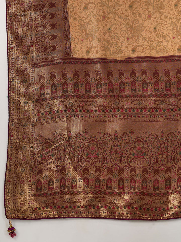 Woven Design Meenakari Kanjivaram Silk Saree