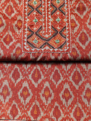 Printed Chanderi Unstitched Suit With Dupatta