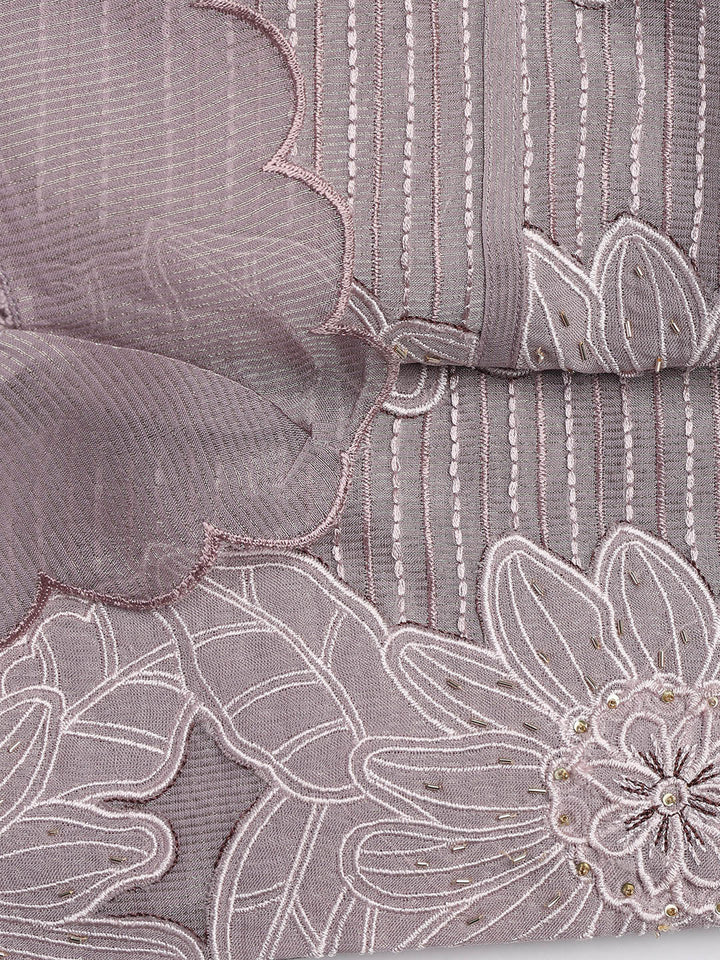 Embroidery Tissue Unstitched Suit With Dupatta
