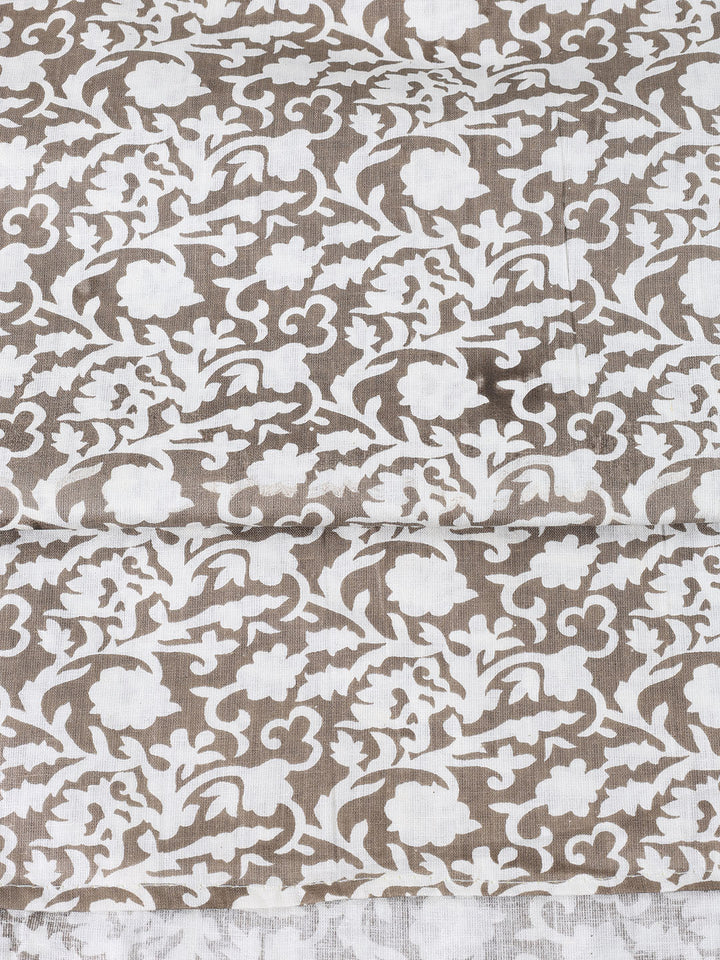 Printed Cotton Blend Unstitched Suit With Dupatta