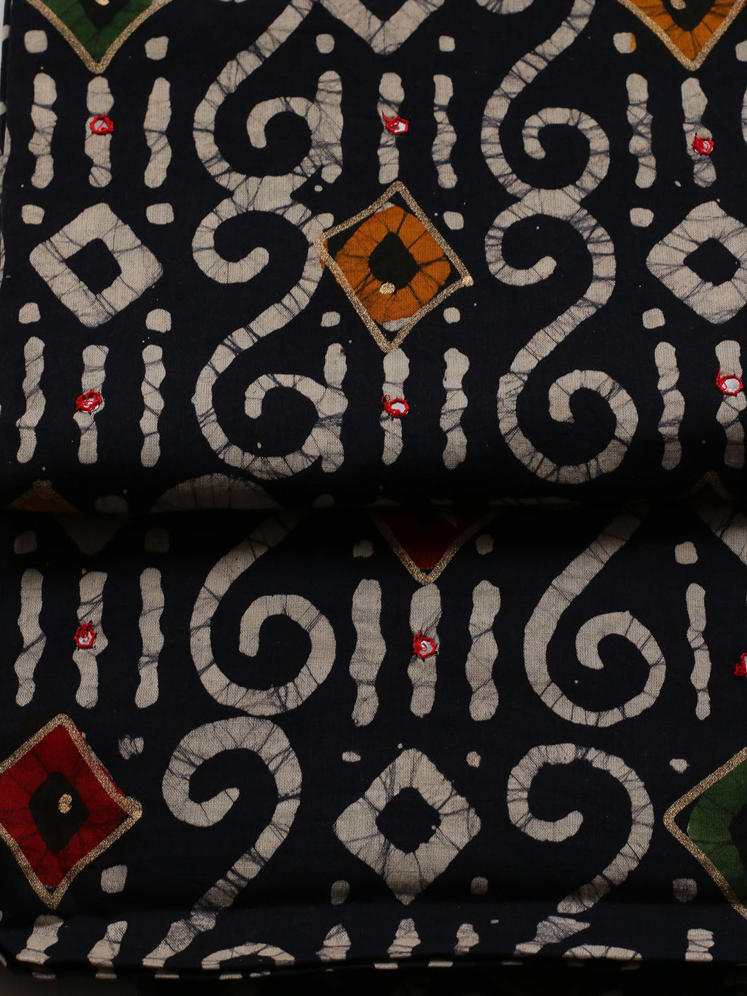 Printed Cotton Blend Unstitched Suit With Dupatta