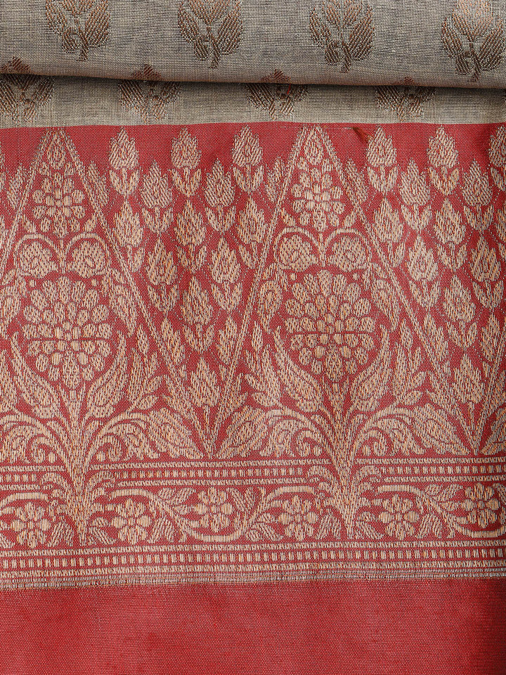 Woven Chanderi Unstitched Suit With Dupatta