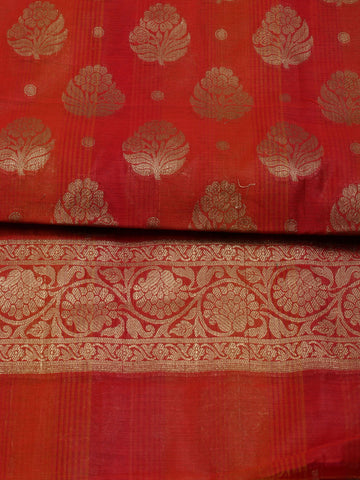 Woven Chanderi Unstitched Suit Piece With Dupatta