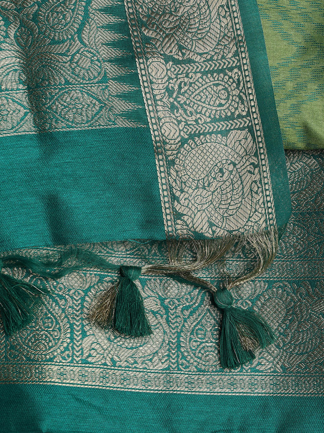 Woven Chanderi Unstitched Suit With Dupatta