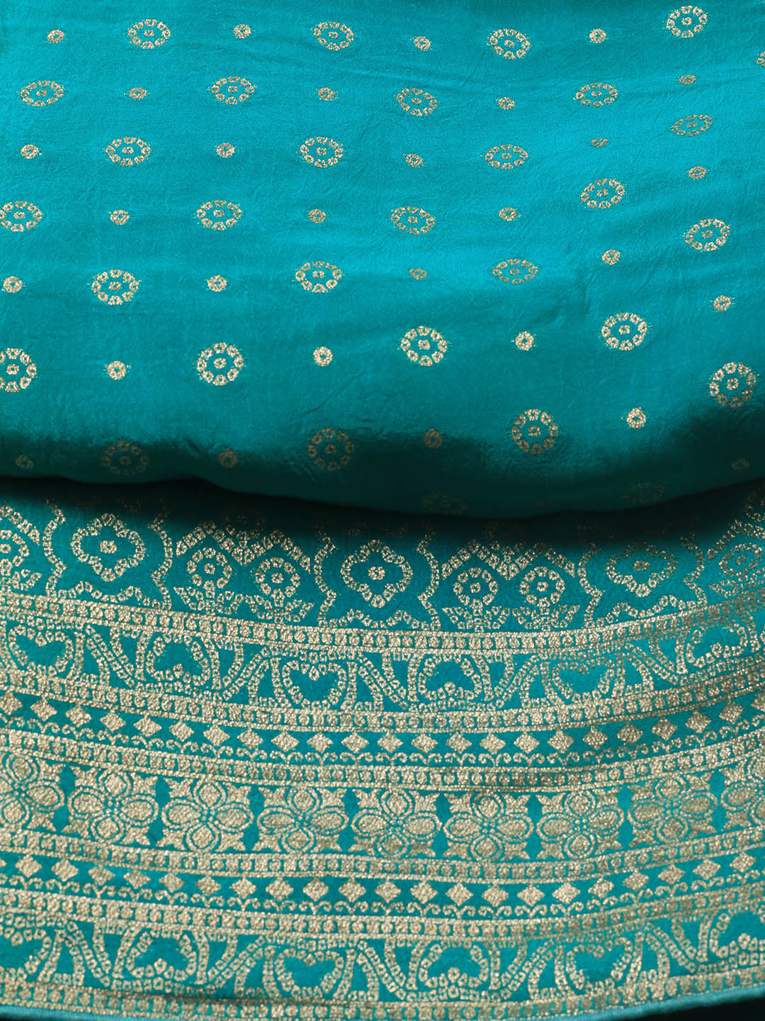 Embroidered Art Silk Unstitched Suit Piece With Dupatta