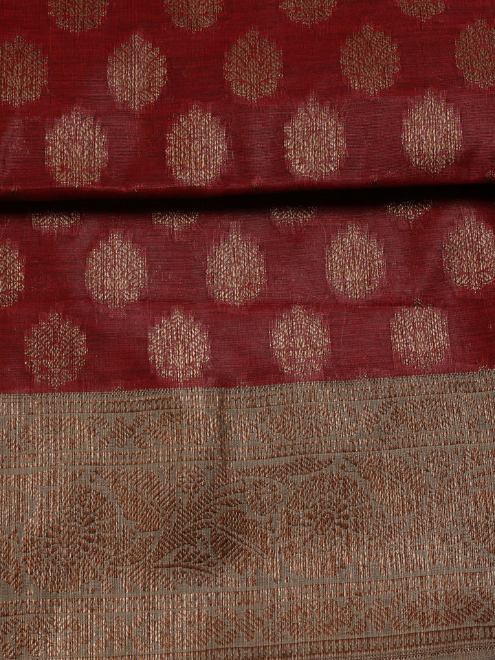 Neck Embroidered Chanderi Unstitched Suit Piece With Dupatta