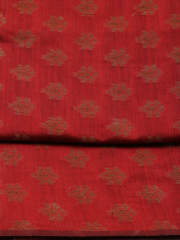 Woven Chanderi Unstitched Suit Piece With Dupatta