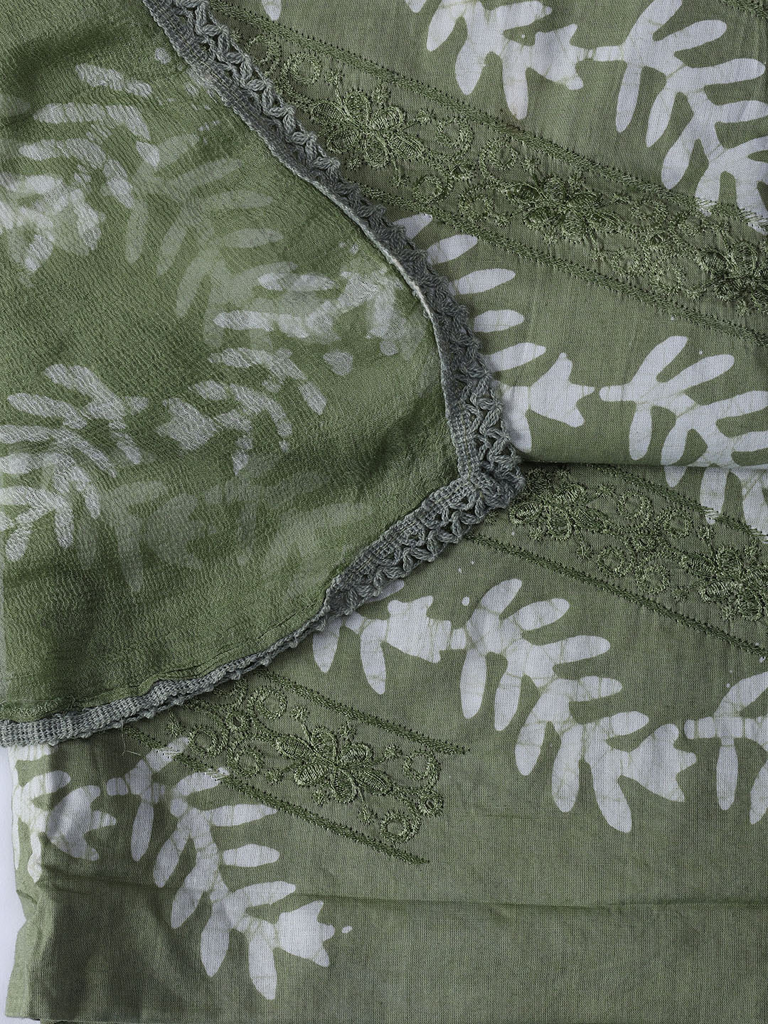 Printed Cotton Blend Unstitched Suit With Dupatta