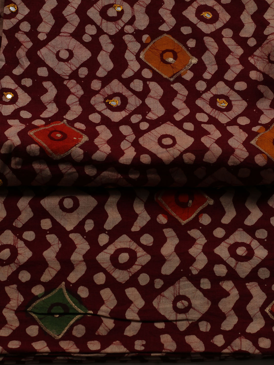 Printed Cotton Blend Unstitched Suit With Dupatta