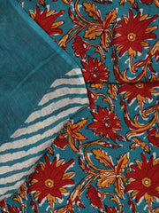 Printed Cotton Blend Unstitched Suit With Dupatta