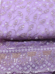 Embroidered Chiffon Unstitched Suit With Dupatta