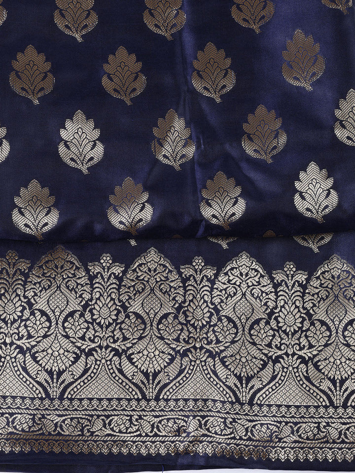 Woven Chanderi Unstitched Suit Piece With Dupatta