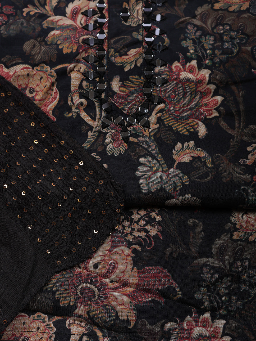 Embroidered Cotton Unstitched Suit With Pant &amp; Dupatta