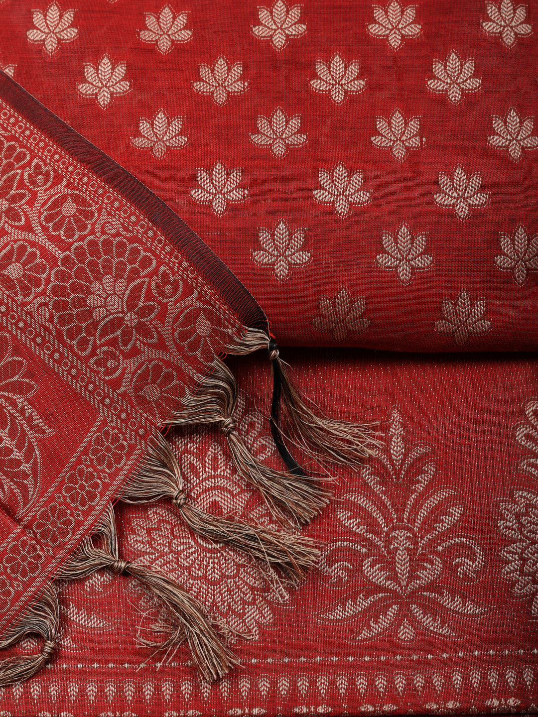 Embroidered Cotton Unstitched Suit With Pant &amp; Dupatta