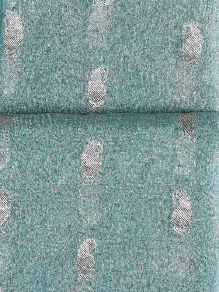 Woven Tissue Unstitched Suit With Dupatta