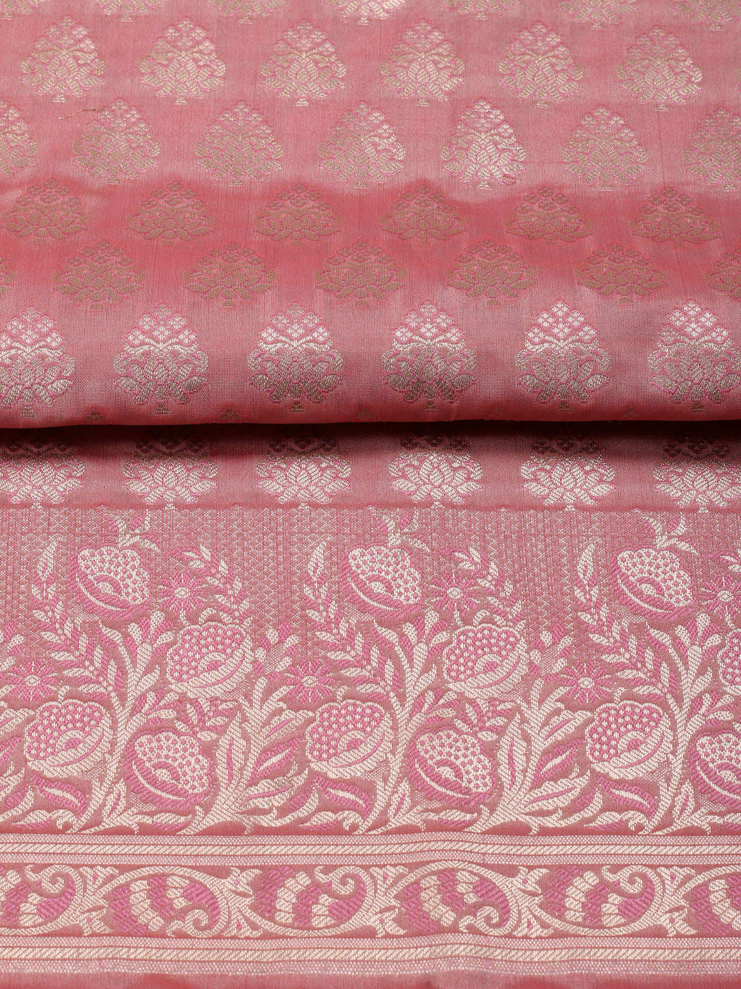 Woven Chanderi Unstitched Suit Piece With Dupatta