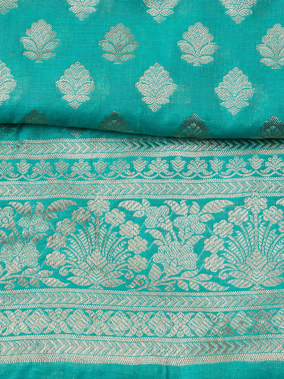 Woven Chanderi Unstitched Suit With Dupatta