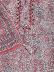 Floral Printed Muslin Unstitched Suit Piece With Dupatta