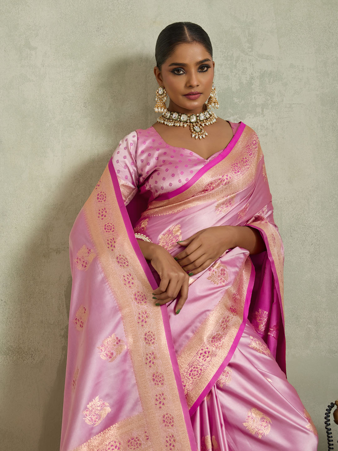Woven Design Satin Silk Saree