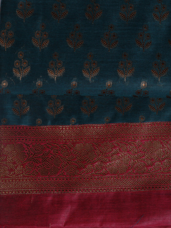 Banarasi Chanderi Unstitched Suit With Dupatta