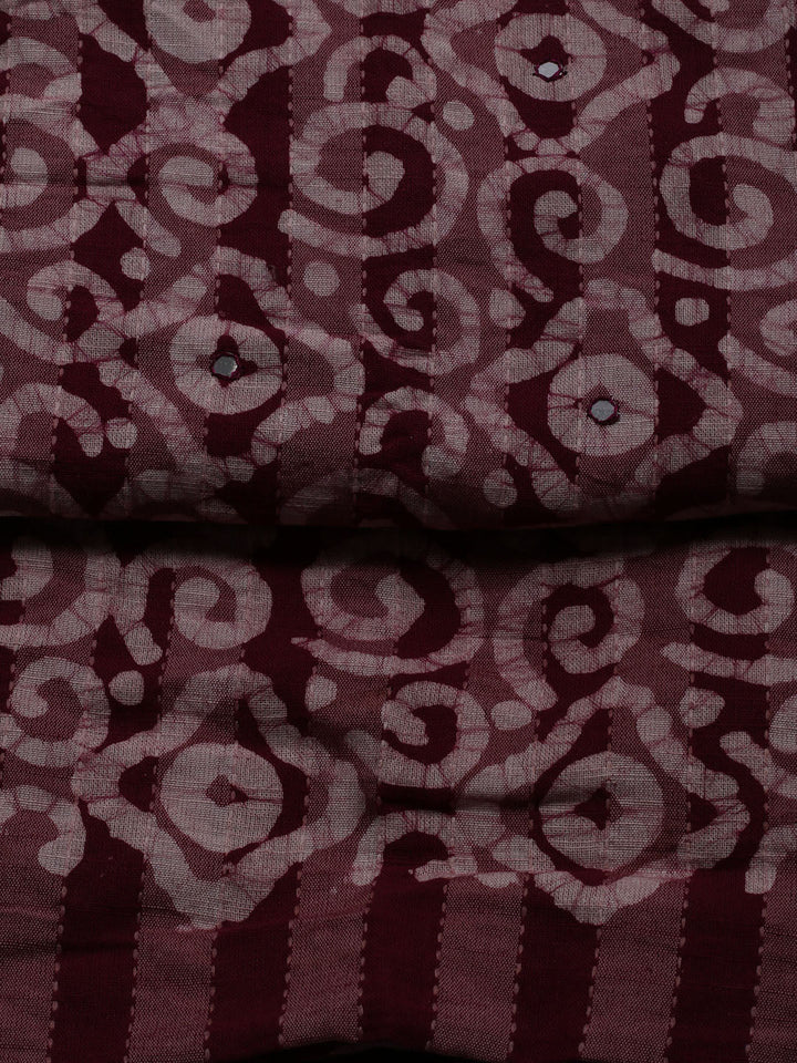 Printed Cotton Blend Unstitched Suit With Dupatta