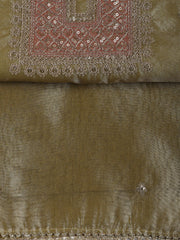 Neck Embroidery Tissue Unstitched Suit With Dupatta