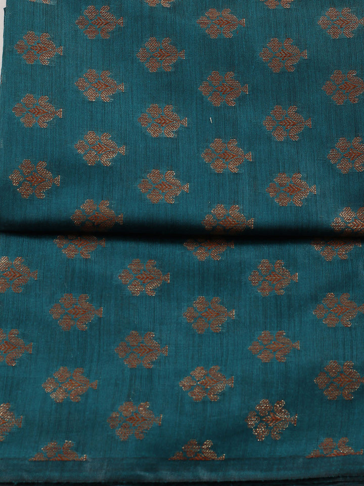 Woven Chanderi Unstitched Suit Piece With Dupatta