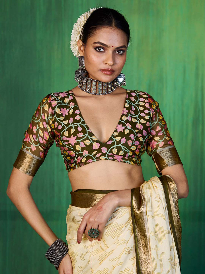 Bandhani Printed Georgette Saree