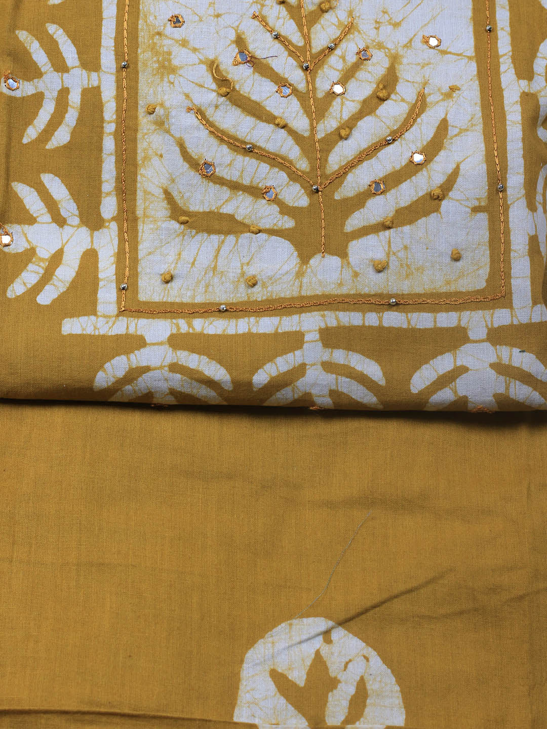 Printed Cotton Blend Unstitched Suit With Dupatta