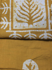 Printed Cotton Blend Unstitched Suit With Dupatta
