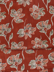 Printed Cotton Blend Unstitched Suit With Dupatta