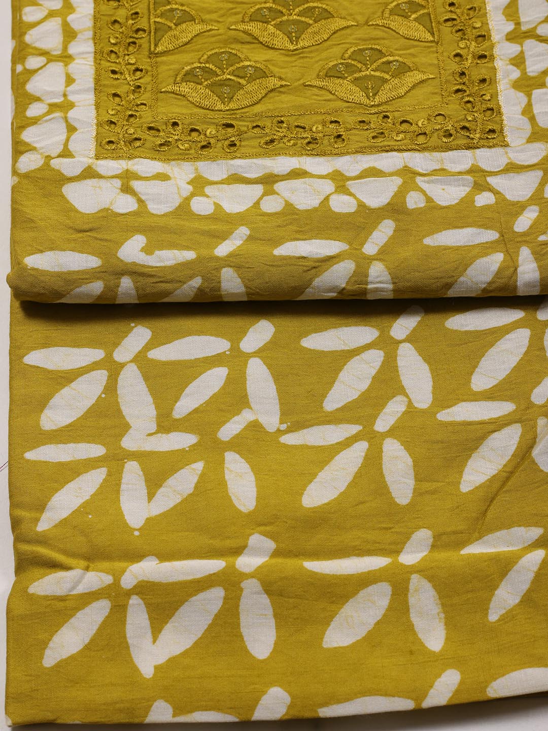 Printed Cotton Blend Unstitched Suit Piece With Dupatta