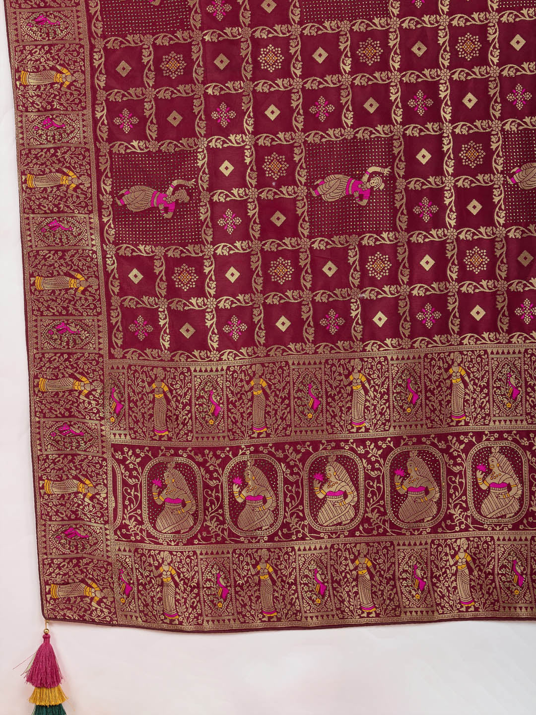 Sequence Woven Design Art Silk Saree