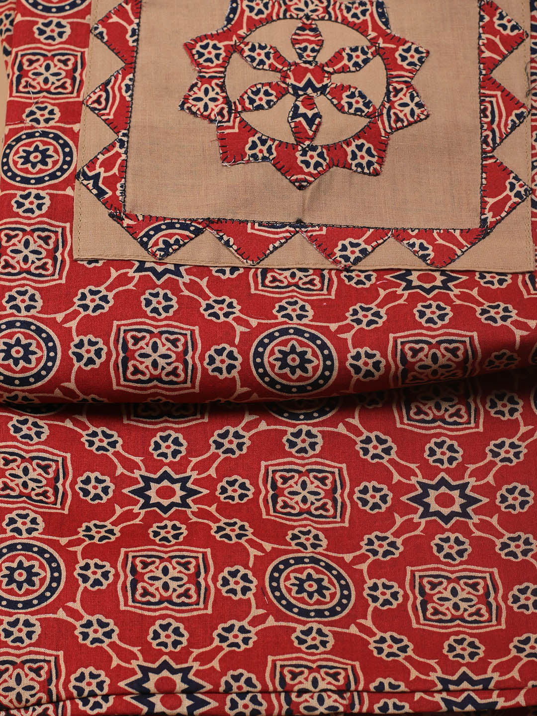 Printed Cotton Blend Unstitched Suit With Dupatta