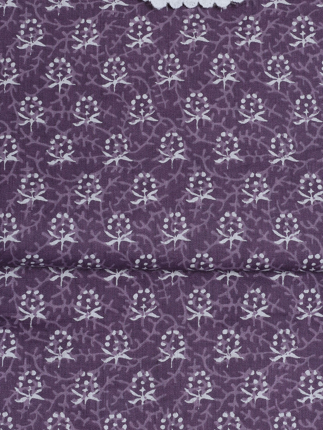Neck Work Cotton Blend Unstitched Suit With Dupatta