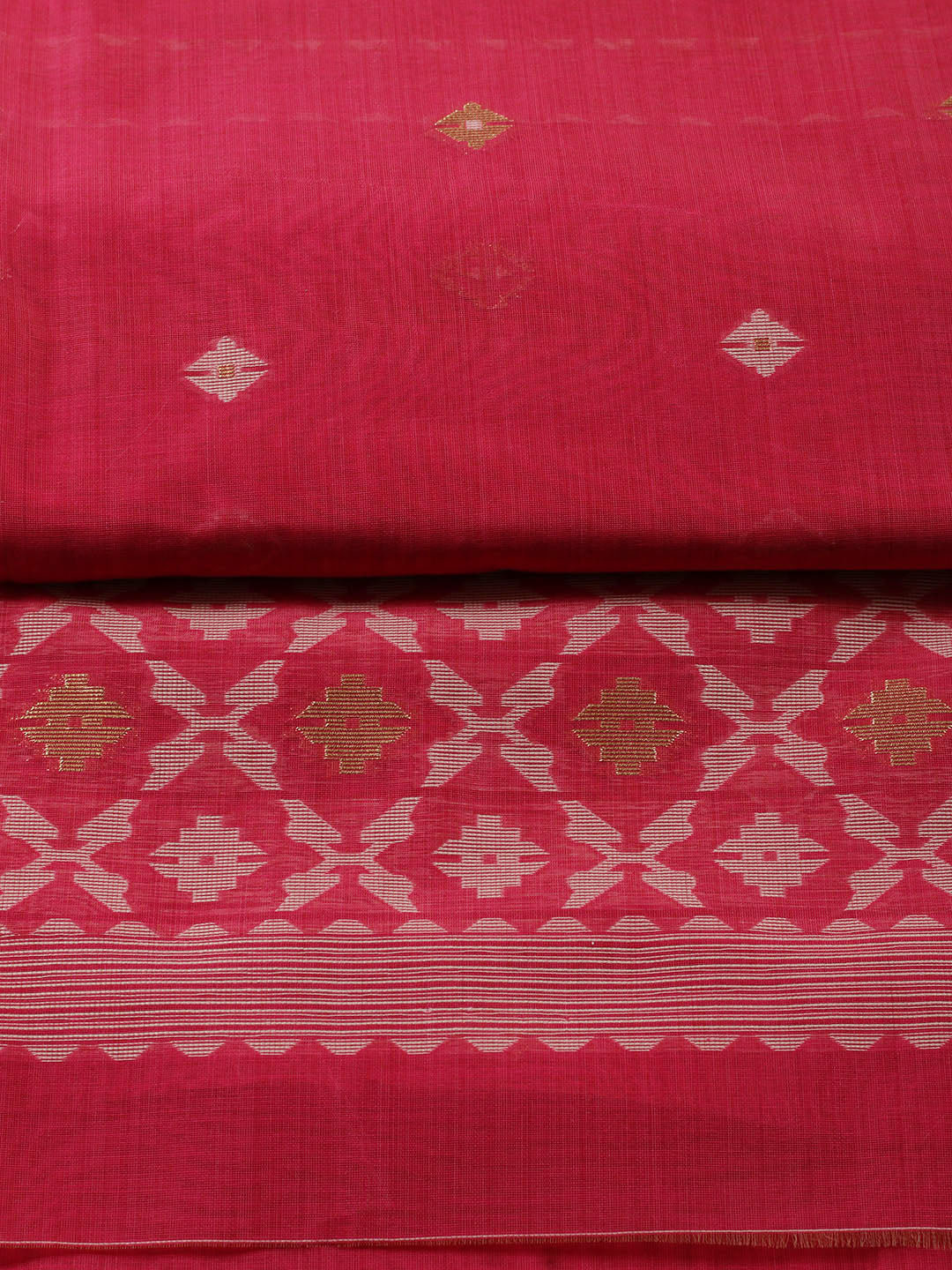 Jamdani Chanderi Unstitched Suit Piece With Dupatta