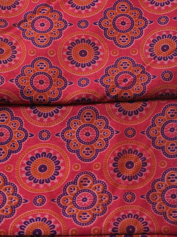 Art Silk Unstitched Suit Piece With Dupatta