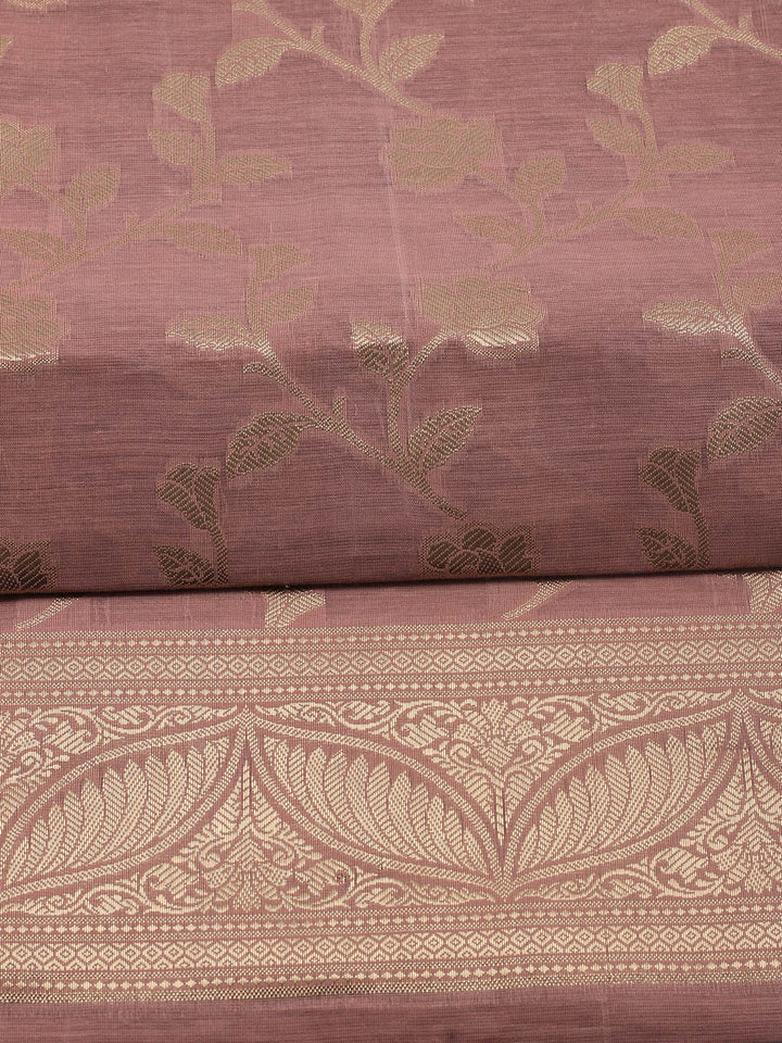 Woven Chanderi Unstitched Suit With Dupatta