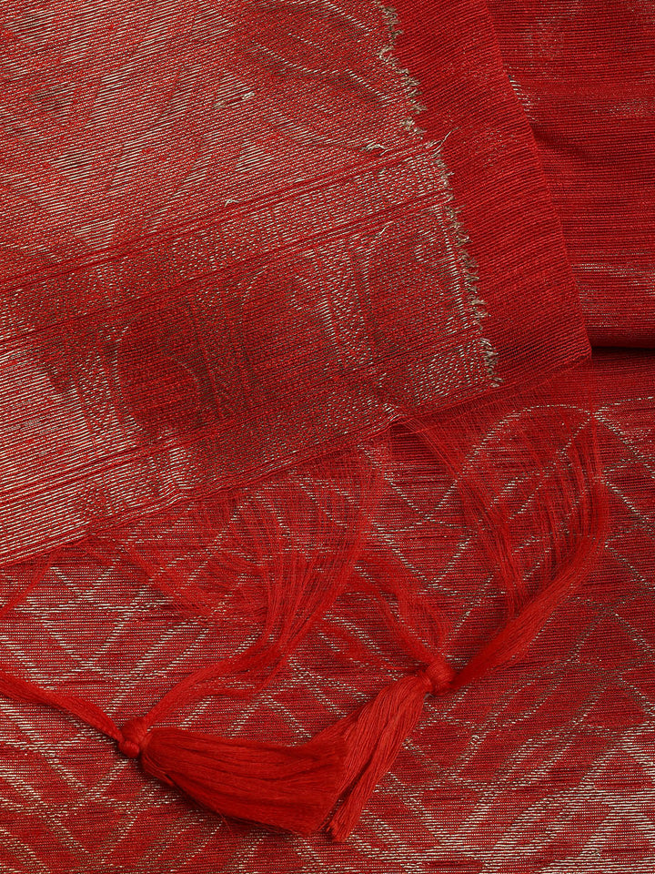 Woven Chanderi Unstitched Suit Piece With Dupatta