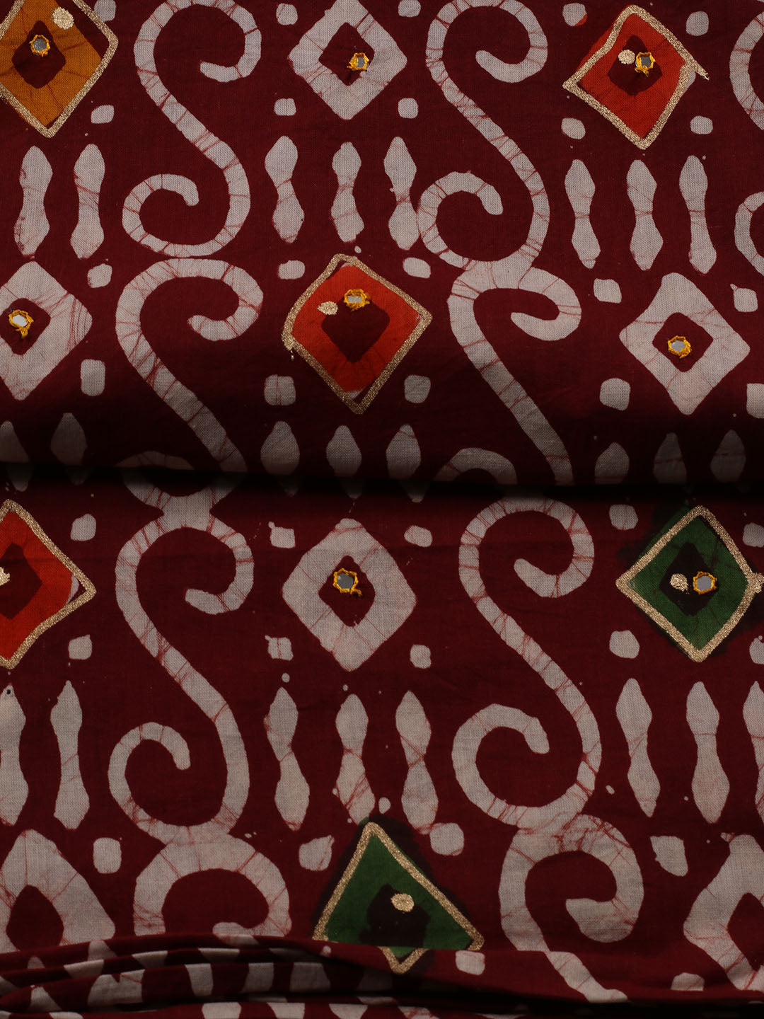 Printed Cotton Blend Unstitched Suit With Dupatta