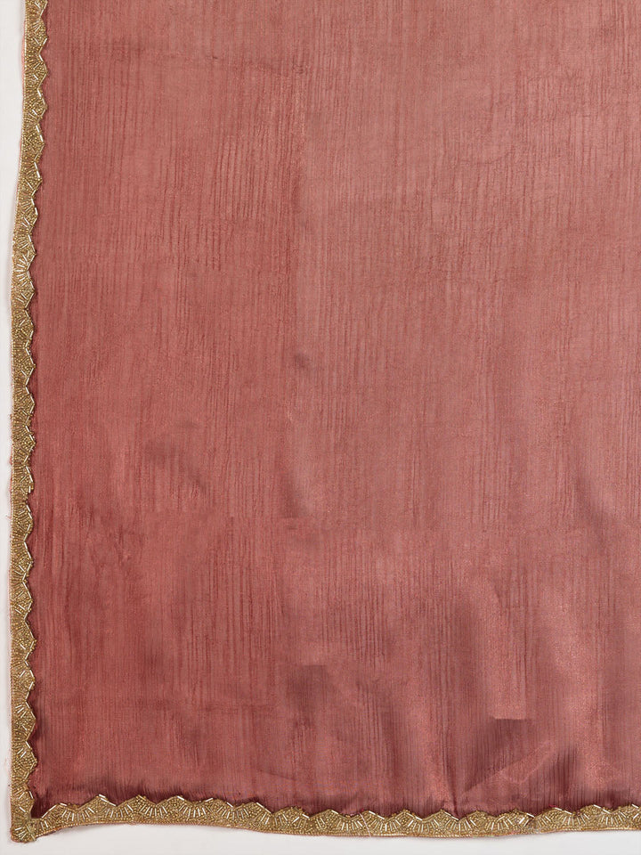 Embroidered Burberry Saree