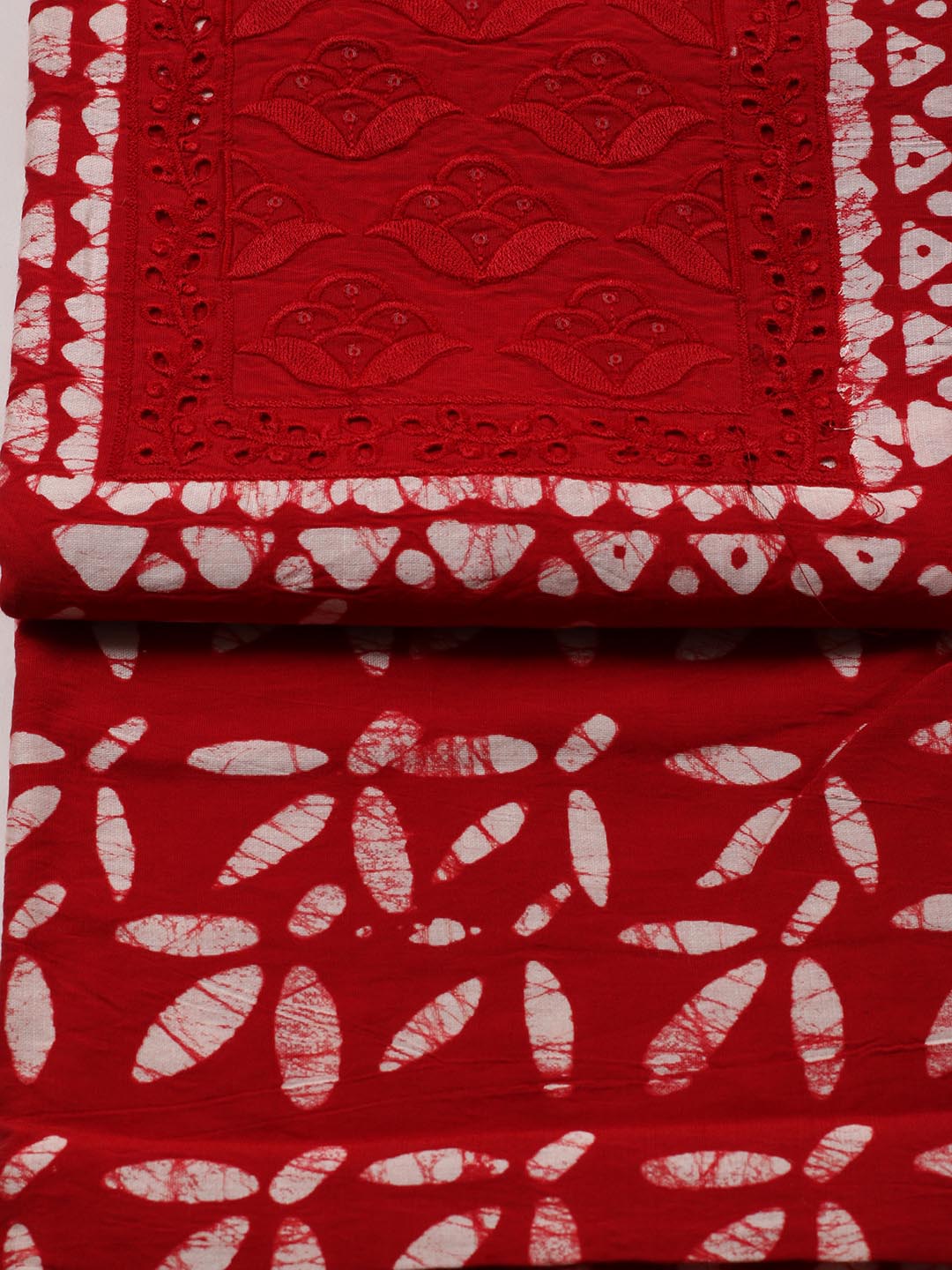 Printed Cotton Blend Unstitched Suit Piece With Dupatta