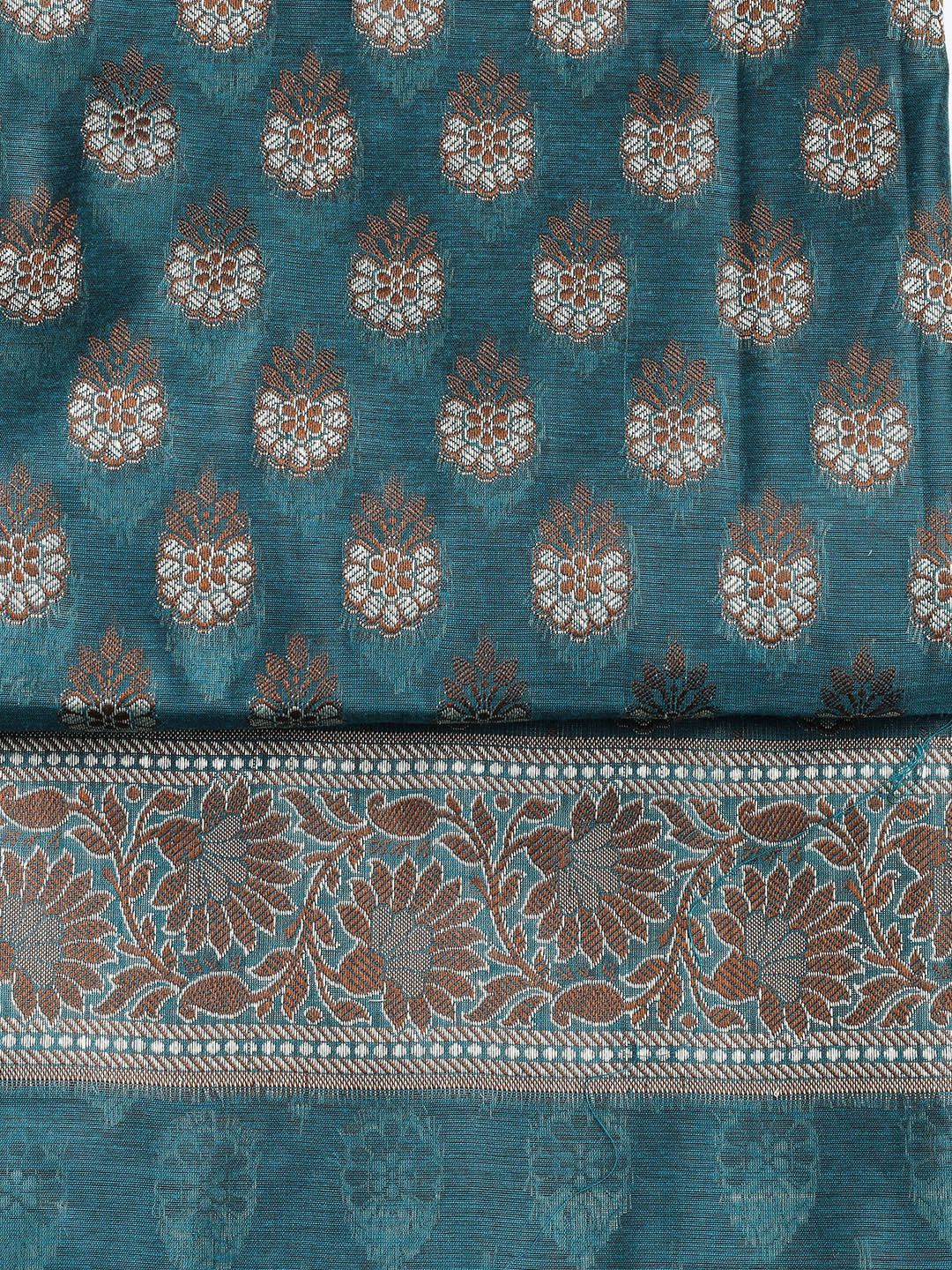 Woven Chanderi Unstitched Suit With Dupatta